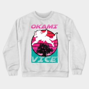 Okami Vice - Miami Vice and Okami Mashup Crewneck Sweatshirt